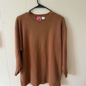 White Stag Chevron Pattern Crewneck Sweater